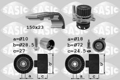 Sasic 3906064 водяной насос + комплект зубчатого ремня на VW GOLF IV (1J1)