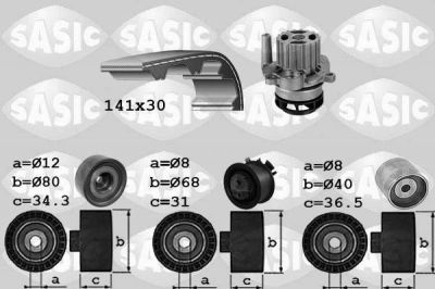 Sasic 3906067 водяной насос + комплект зубчатого ремня на VW PASSAT (3C2)