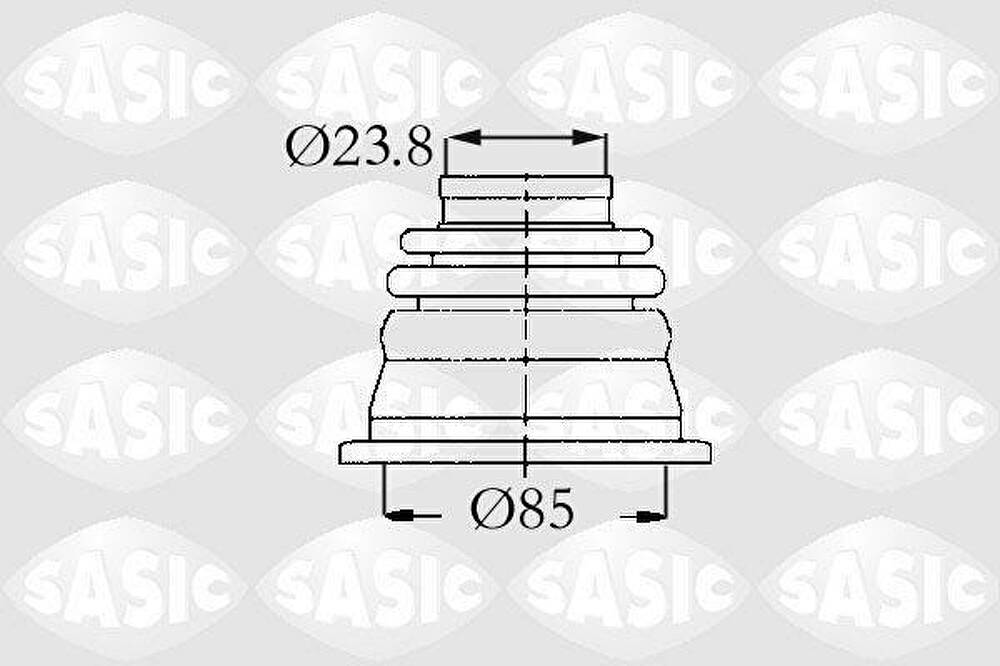 SASIC Пыльник ШРУСа RENAULT R19 II 1,7/1,9dT 92-95 7701464141 (7701464141, 4003419)