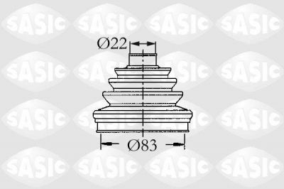 Sasic 4003437 комплект пылника, приводной вал на RENAULT CLIO I (B/C57_, 5/357_)