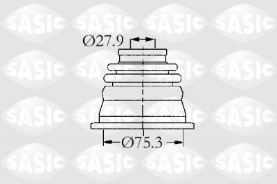 SASIC Пыльник ШРУСа RENAULT TRAFFIC II 01-/OPEL VIVARO 01- нар. (7701207566, 4003470)