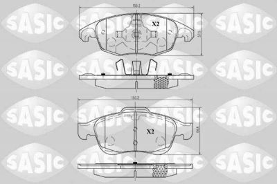 Sasic 6210009 комплект тормозных колодок, дисковый тормоз на CITROEN BERLINGO (B9)