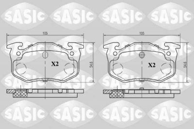 Sasic 6210011 комплект тормозных колодок, дисковый тормоз на RENAULT MEGANE I Cabriolet (EA0/1_)