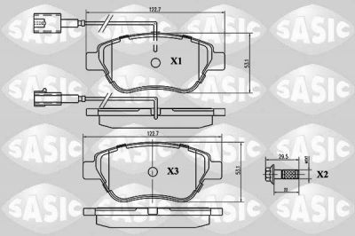 Sasic 6210015 комплект тормозных колодок, дисковый тормоз на FIAT DOBLO вэн (223, 119)
