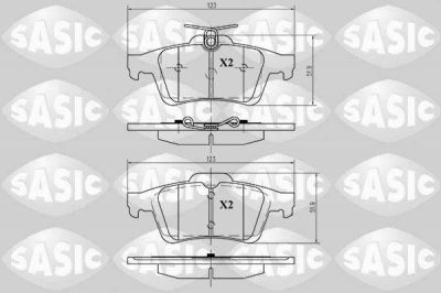 Sasic 6210016 комплект тормозных колодок, дисковый тормоз на FORD FOCUS II седан (DA_)