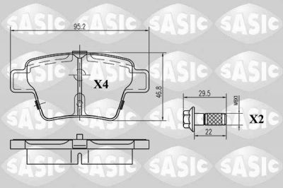 Sasic 6210023 комплект тормозных колодок, дисковый тормоз на PEUGEOT 307 SW (3H)