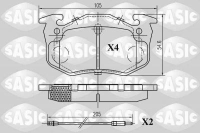 Sasic 6214001 комплект тормозных колодок, дисковый тормоз на RENAULT SUPER 5 (B/C40_)