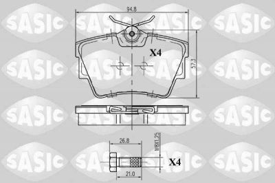 Sasic 6214005 комплект тормозных колодок, дисковый тормоз на NISSAN PRIMASTAR фургон (X83)