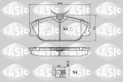 Sasic 6214008 комплект тормозных колодок, дисковый тормоз на RENAULT SCЙNIC I (JA0/1_)