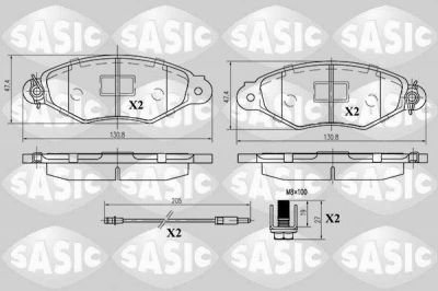 Sasic 6214012 комплект тормозных колодок, дисковый тормоз на NISSAN KUBISTAR фургон (X80)