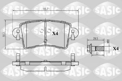 Sasic 6214013 комплект тормозных колодок, дисковый тормоз на RENAULT MASTER II фургон (FD)