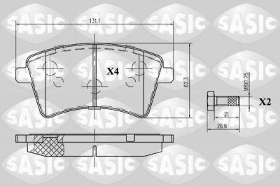 Sasic 6214016 комплект тормозных колодок, дисковый тормоз на RENAULT KANGOO Express (FW0/1_)