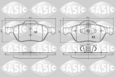 Sasic 6214019 комплект тормозных колодок, дисковый тормоз на RENAULT MEGANE II седан (LM0/1_)