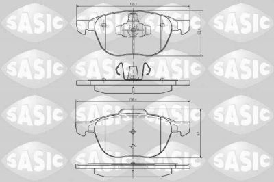 Sasic 6216001 комплект тормозных колодок, дисковый тормоз на FORD FOCUS II седан (DA_)