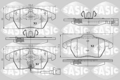 Sasic 6216004 комплект тормозных колодок, дисковый тормоз на SEAT TOLEDO III (5P2)