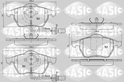Sasic 6216013 комплект тормозных колодок, дисковый тормоз на VW PASSAT Variant (3B6)