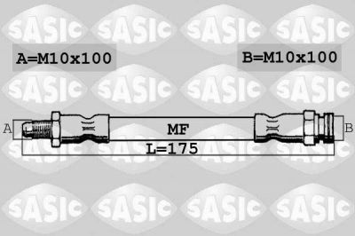Sasic 6600021 тормозной шланг на PEUGEOT 306 (7B, N3, N5)