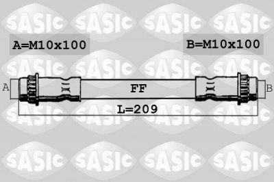 Sasic 6600025 тормозной шланг на PEUGEOT 405 I Break (15E)