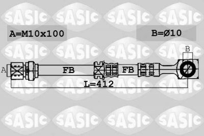 Sasic 6606043 тормозной шланг на OPEL VECTRA B (36_)
