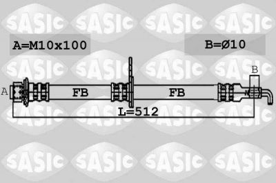 Sasic 6606052 тормозной шланг на TOYOTA AVENSIS (_T22_)