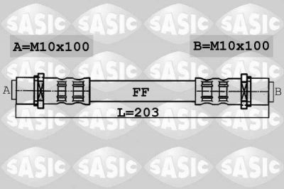 Sasic 6606060 тормозной шланг на SKODA SUPERB (3U4)