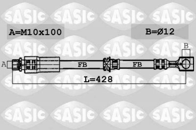 Sasic 6606083 тормозной шланг на OPEL VECTRA C GTS