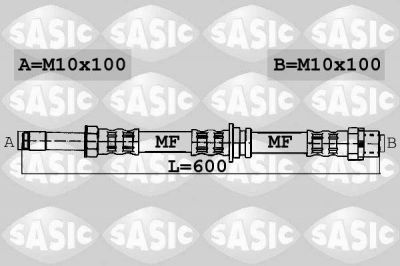 Sasic 6606095 тормозной шланг на VW MULTIVAN V (7HM, 7HN, 7HF, 7EF, 7EM, 7EN)