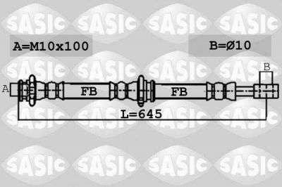 Sasic 6606158 тормозной шланг на NISSAN JUKE (F15)