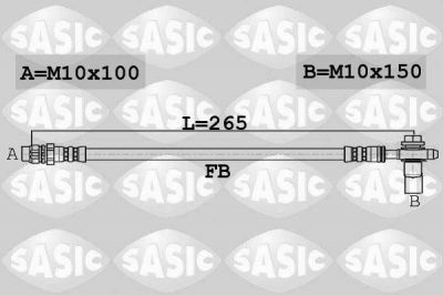 Sasic 6606170 тормозной шланг на SKODA OCTAVIA (1Z3)