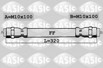 Sasic 6606180 тормозной шланг на SKODA SUPERB (3U4)