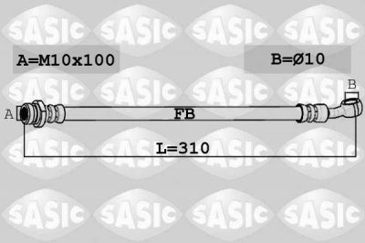 Sasic 6606211 тормозной шланг на KIA CEE'D SW (ED)