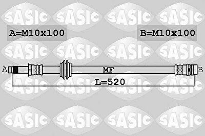 Sasic 6606222 тормозной шланг на AUDI A4 Allroad (8KH, B8)