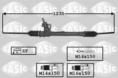 Sasic 7006079 Рейка рулевая OPEL VECTRA 1.6-2.6 96-04 с ГУР тип ZF