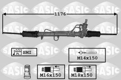 SASIC Рейка рулевая RENAULT CLIO II/KANGOO 1.2-1.6 98-> с ГУР (7006172)