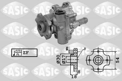 Sasic 7070063 гидравлический насос, рулевое управление на PEUGEOT 607 (9D, 9U)