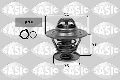 Sasic 9000161 термостат, охлаждающая жидкость на VW MULTIVAN V (7HM, 7HN, 7HF, 7EF, 7EM, 7EN)