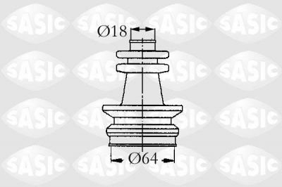 Sasic 9004672 комплект пылника, приводной вал на NISSAN SUNNY I Traveller (B11)