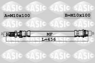 SASIC Шланг тормозной PEUGEOT 205 405 88-95 m10x1 460mm (480646, SBH0151)