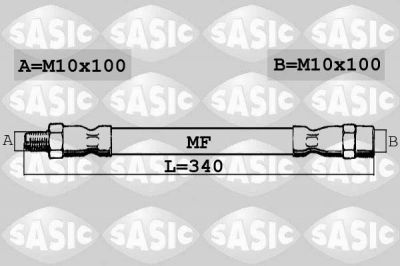 Sasic SBH6380 тормозной шланг на VW SCIROCCO (53B)