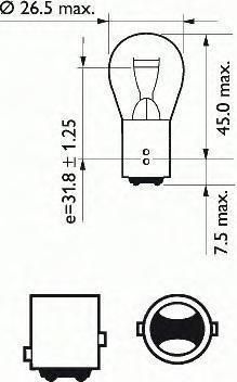 SCT GERMANY 202068 лампа накаливания, фонарь сигнала торможения на TOYOTA COROLLA Liftback (_E8_)
