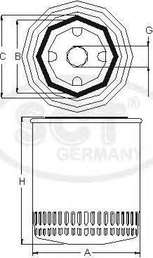 SCT GERMANY SM 112 масляный фильтр на TOYOTA CAMRY Liftback (_V1_)
