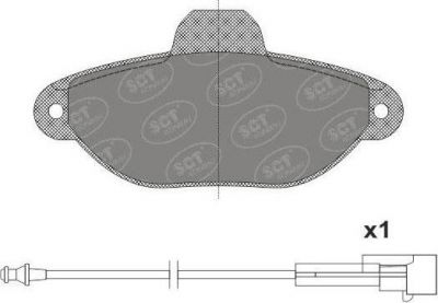 SCT GERMANY SP 662 PR комплект тормозных колодок, дисковый тормоз на FIAT PUNTO (176)