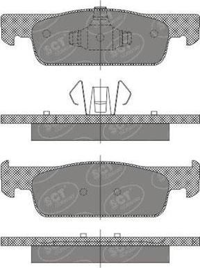 SCT GERMANY SP 663 PR комплект тормозных колодок, дисковый тормоз на DACIA LOGAN II