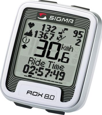 Велокомпьютер SIGMA ROX 8.0 функции скорости и километража, каденса, альтиметра, температуры, пульсометра, часы