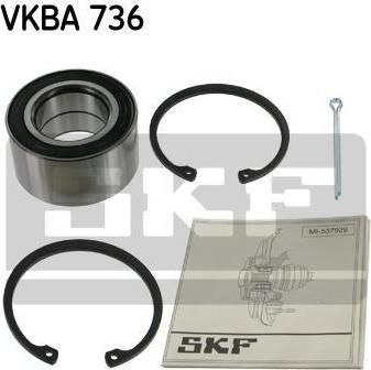 SKF VKBA 736 Подшипник ступицы передний OPEL VecA/AstF/KadE 1.6-2.0/NEX 16V (94535254)