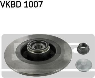 SKF VKBD1007 Тормозной диск с подшипником зад.Renault Laguna 1.6-3.0i/1.9-2.2DCi 01> c ABS (7701472838)