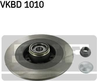 SKF VKBD1010 VKBD1010_=KF155.83U !диск торм. зад. Renault Espace/Vel Satis all 02> с подш.и кольц.ABS