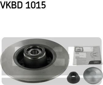 SKF VKBD1015 Диск торм. RENAULT MEGANE 02-/CLIO 05- зад. 1 шт (min 1 шт)(с подшипником)