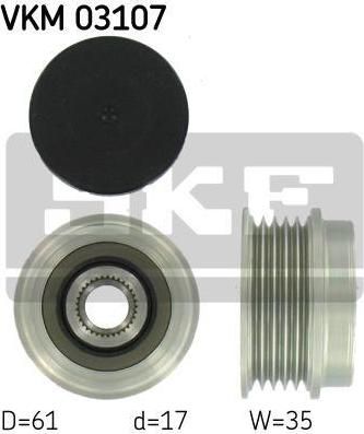 SKF VKM 03107 механизм свободного хода генератора на VW PASSAT Variant (3B6)