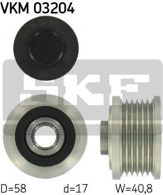 SKF VKM 03204 механизм свободного хода генератора на FIAT BRAVO II (198)
